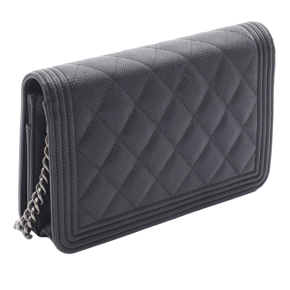 Chanel Quilted Caviar Boy Wallet on Chain