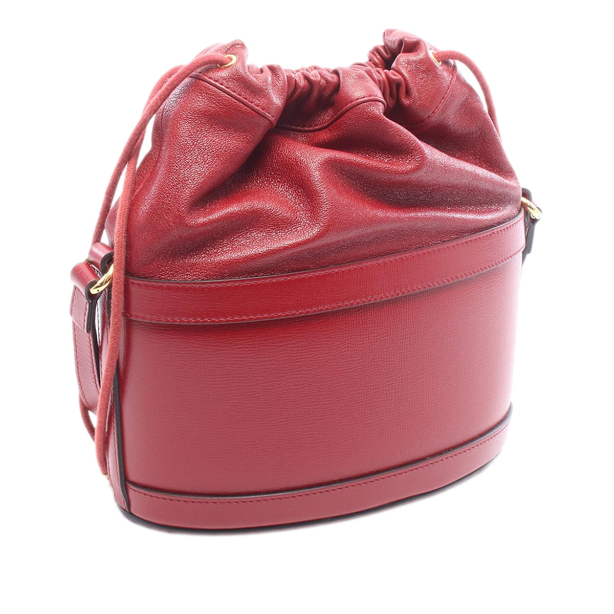 Gucci Calfskin Horsebit 1955 Bucket Bag — Red
