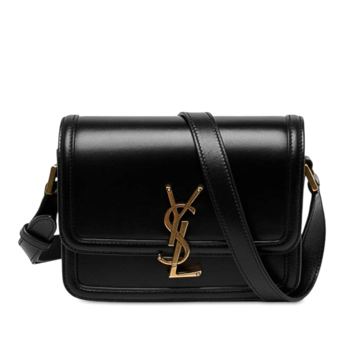 Saint Laurent Small Calfskin Solferino Satchel In Box — Black