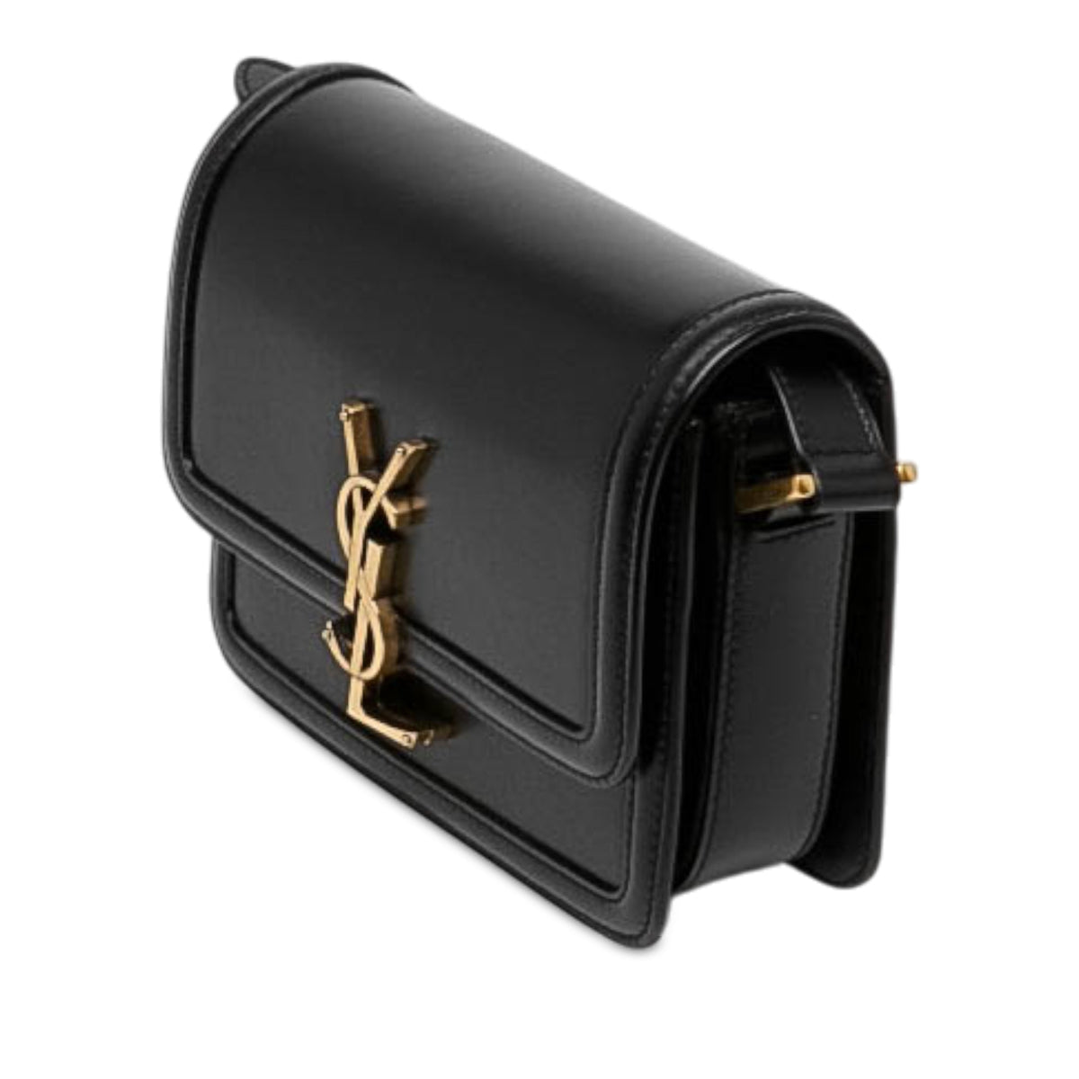 Saint Laurent Small Calfskin Solferino Satchel In Box — Black