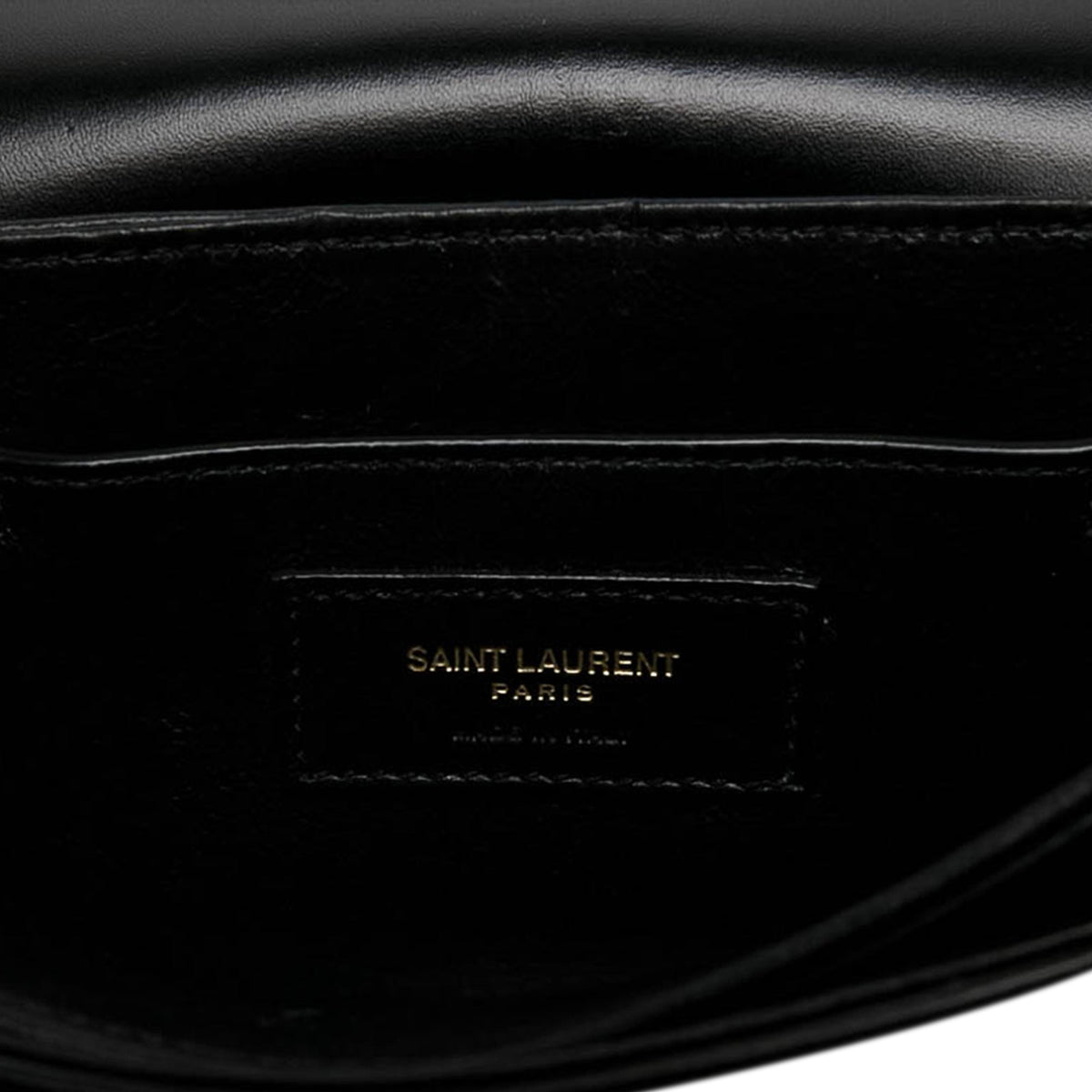 Saint Laurent Small Calfskin Solferino Satchel In Box — Black