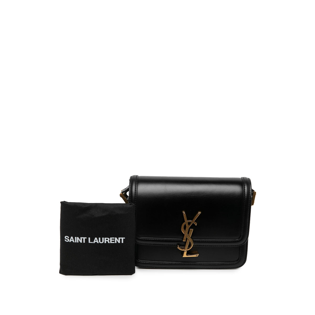 Saint Laurent Small Calfskin Solferino Satchel In Box — Black