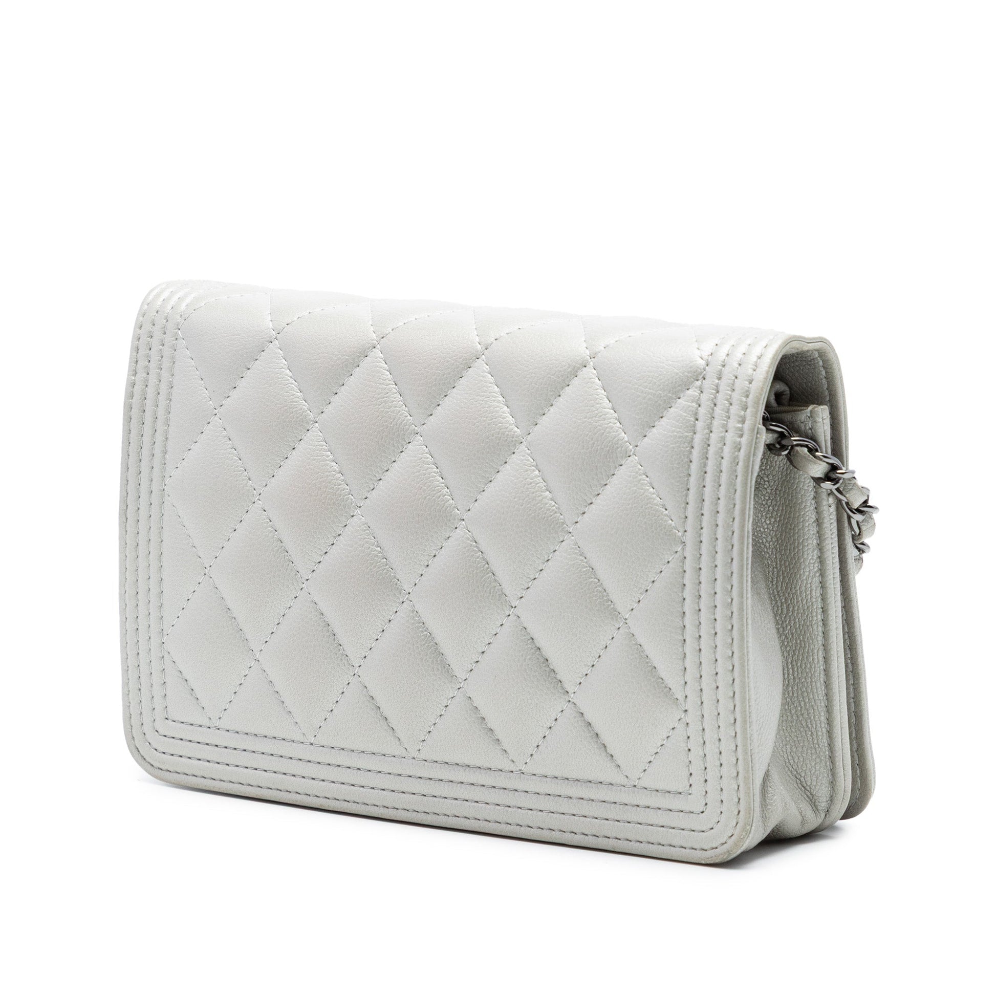 Chanel Quilted Caviar Boy Wallet on Chain