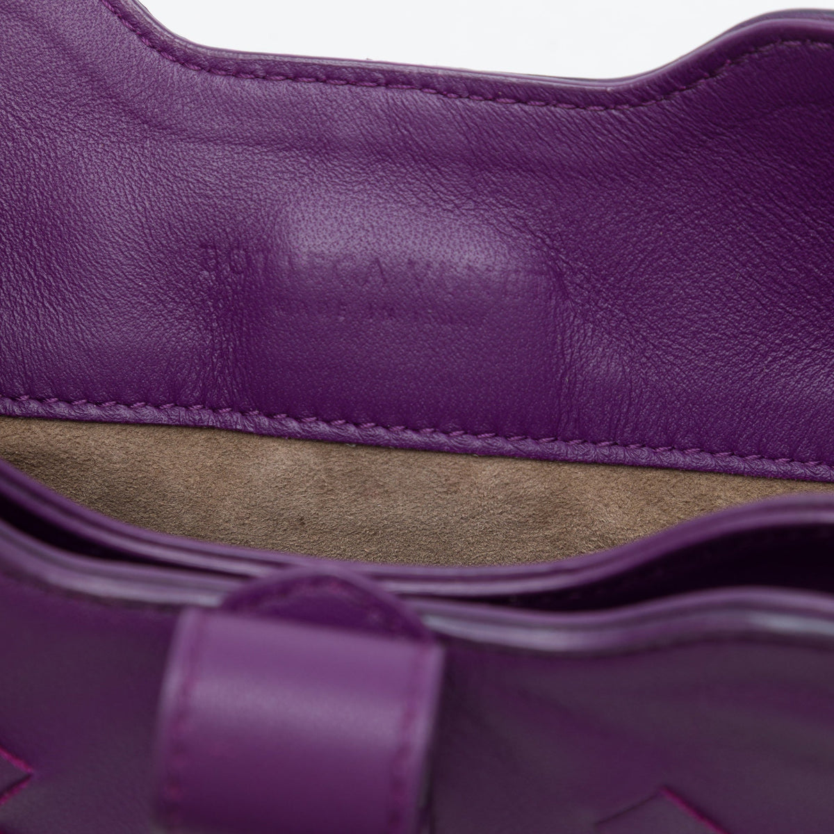 Bottega Veneta Nappa Intrecciato Napoli Satchel — Purple