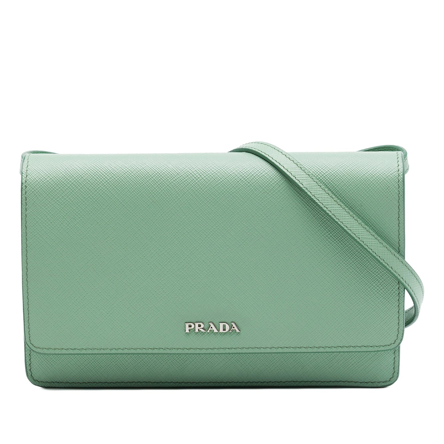 Prada Saffiano Wallet on Strap