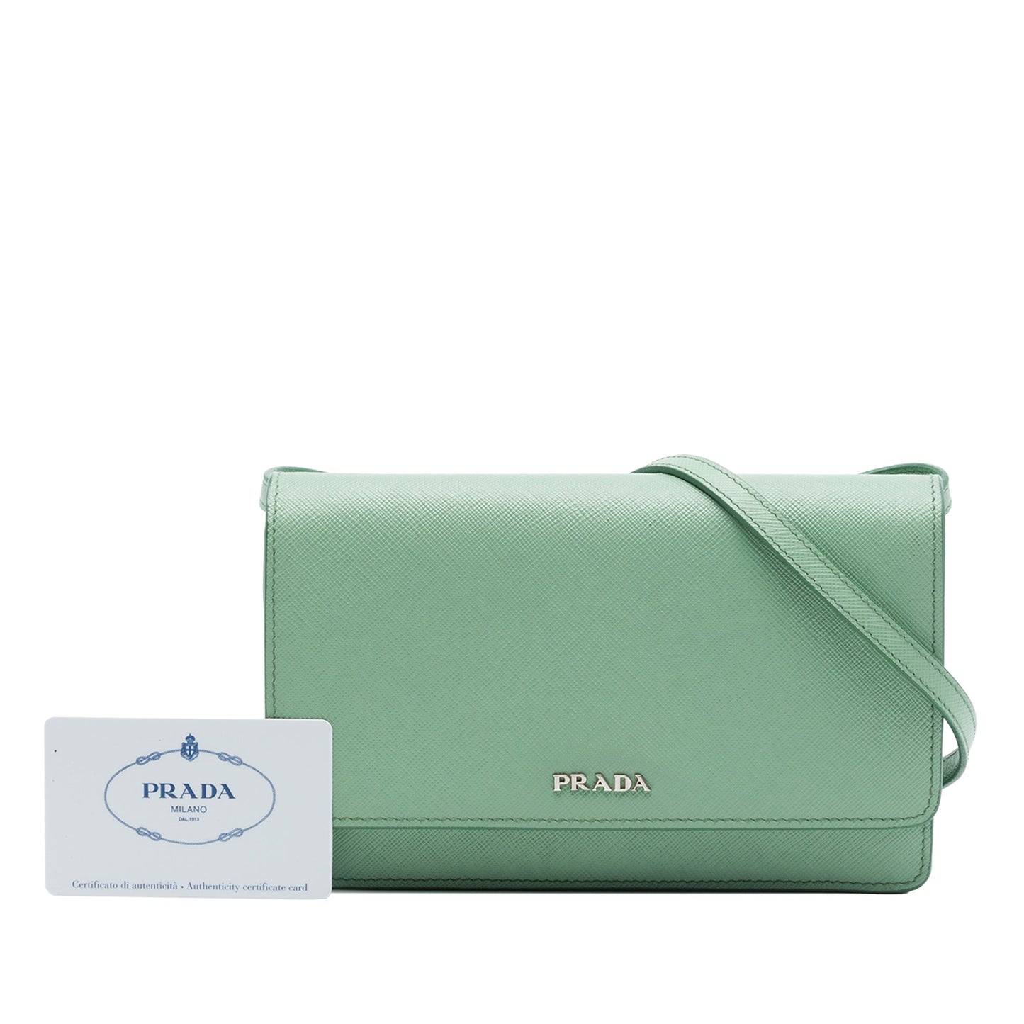 Prada Saffiano Wallet on Strap