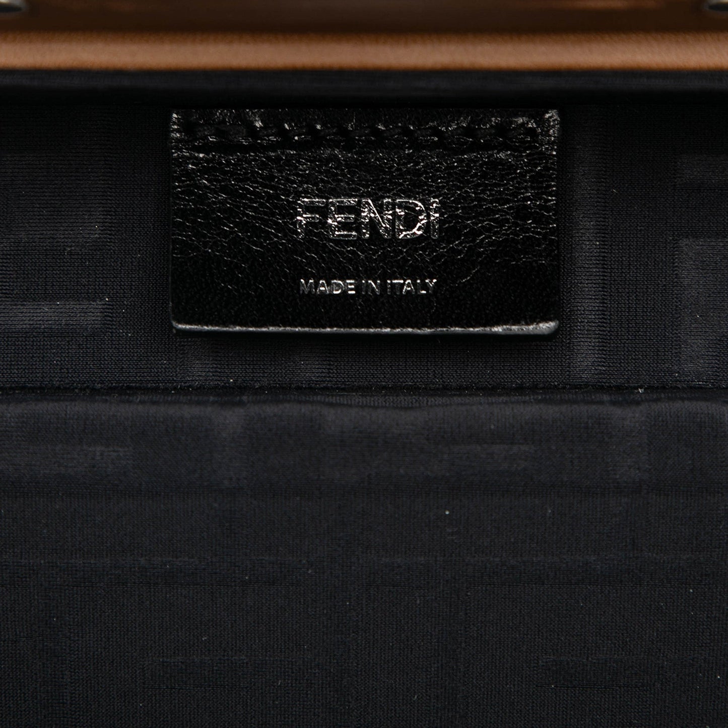 Fendi Mini Zucca Coated Canvas Trunk Baguette Crossbody