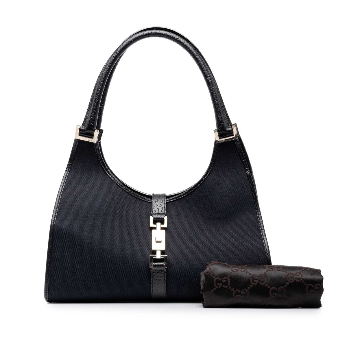 Gucci Canvas Jackie Bardot Shoulder Bag