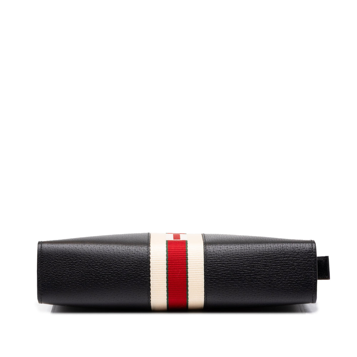Gucci Calfskin Logo Stripe New Web Clutch — Black