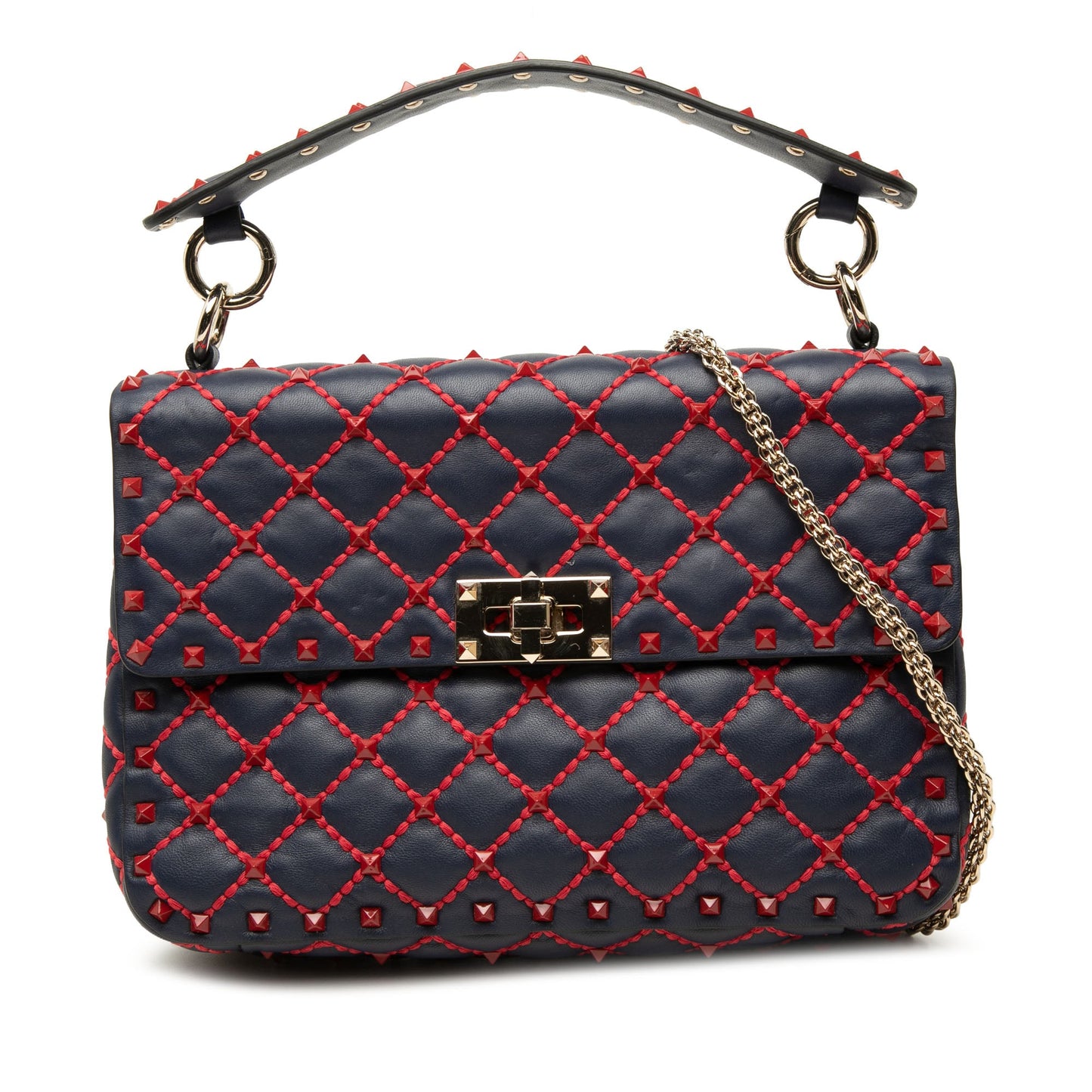 Valentino Medium Nappa Rockstud Spike Satchel