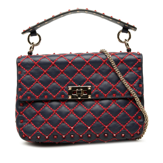 Valentino Medium Nappa Rockstud Spike Satchel