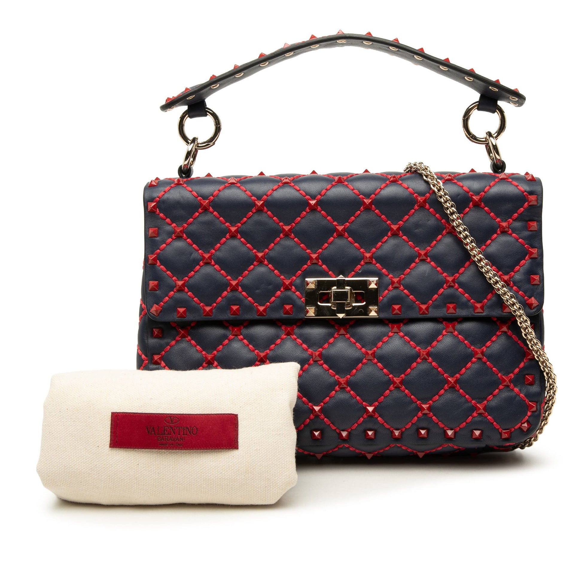 Valentino Medium Nappa Rockstud Spike Satchel