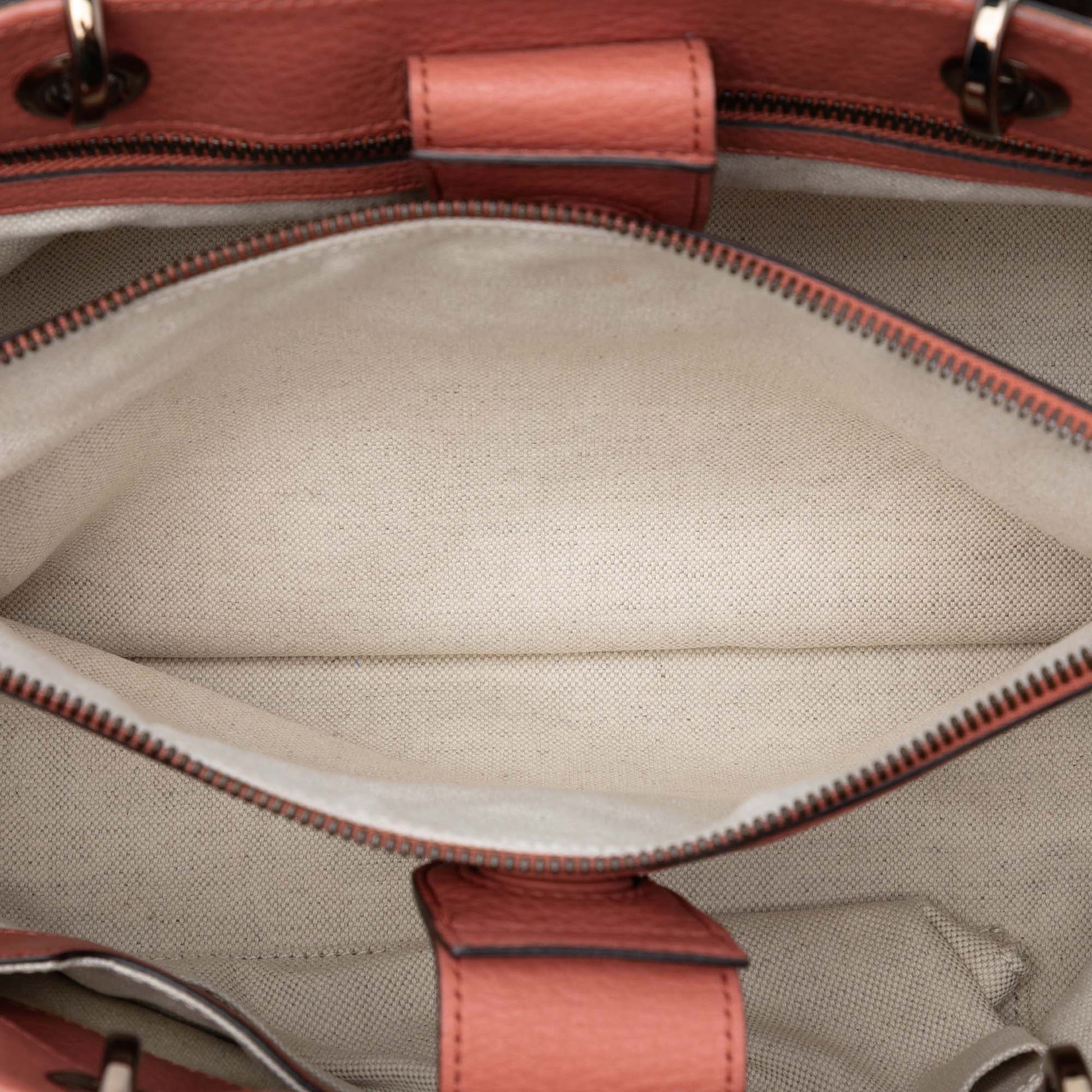 Gucci Medium Calfskin Bamboo Shopper Satchel