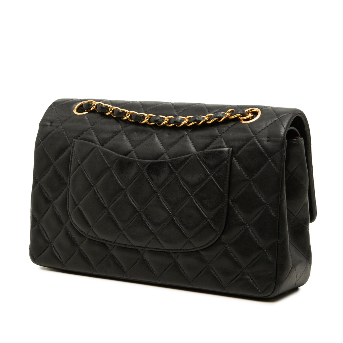 Chanel Medium Classic Lambskin Double Flap — Black