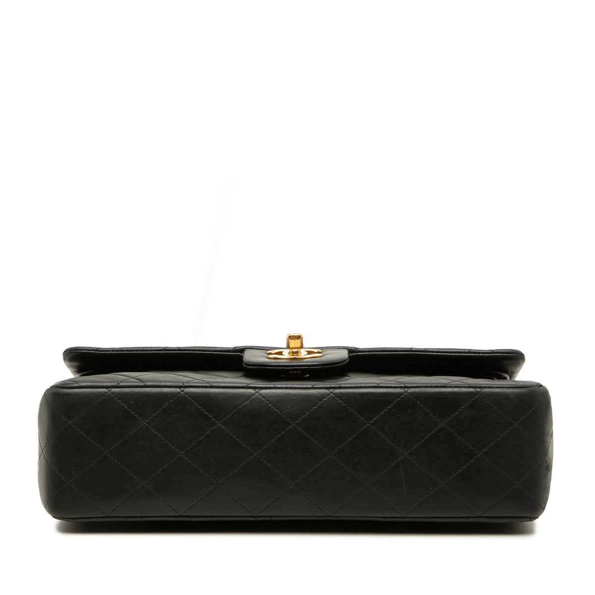 Chanel Medium Classic Lambskin Double Flap — Black