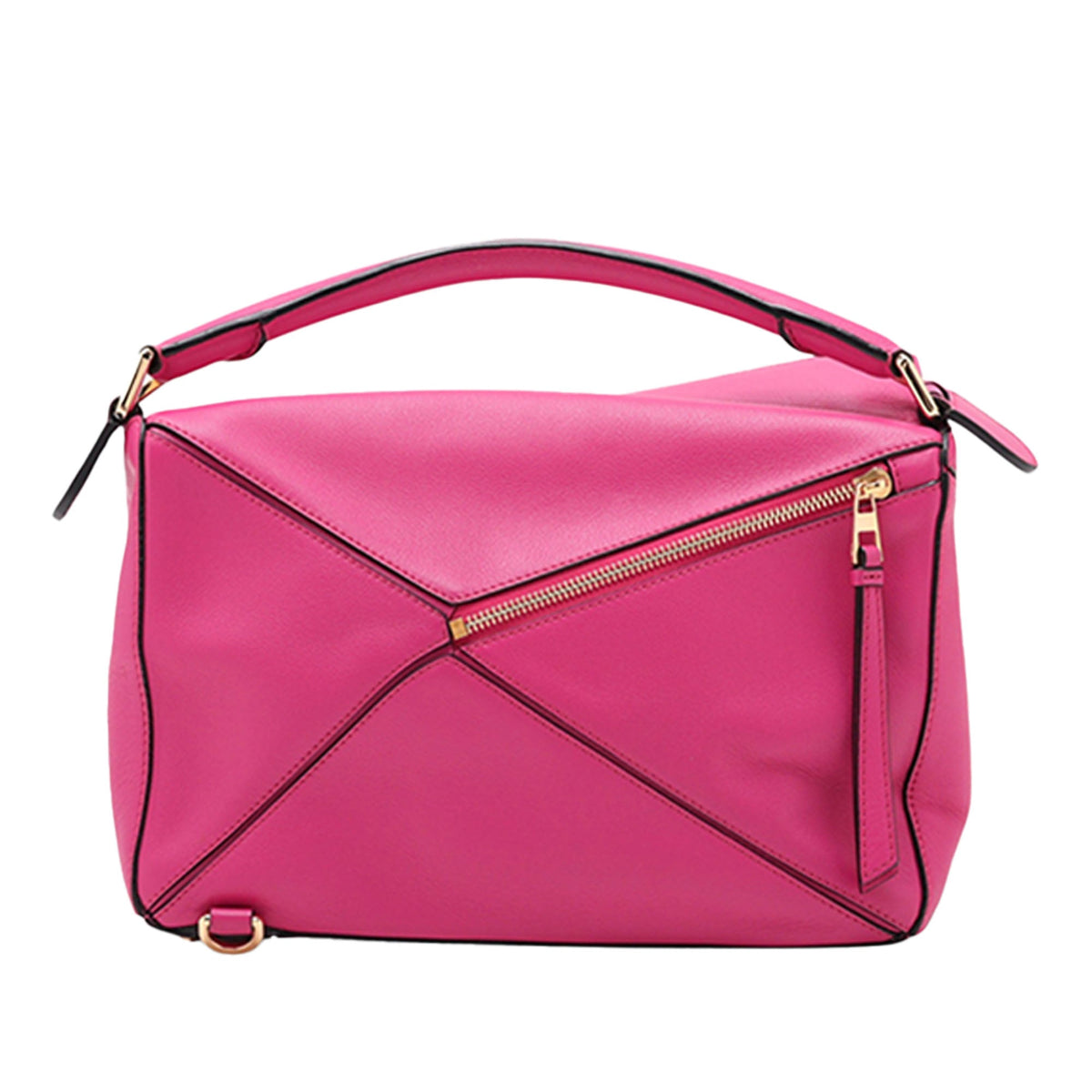 LOEWE Medium Calfskin Puzzle Satchel — Pink