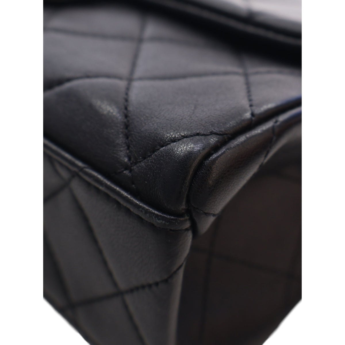 Chanel Quilted Lambskin Logo Letters Chanel Touch Chain Flap — Black