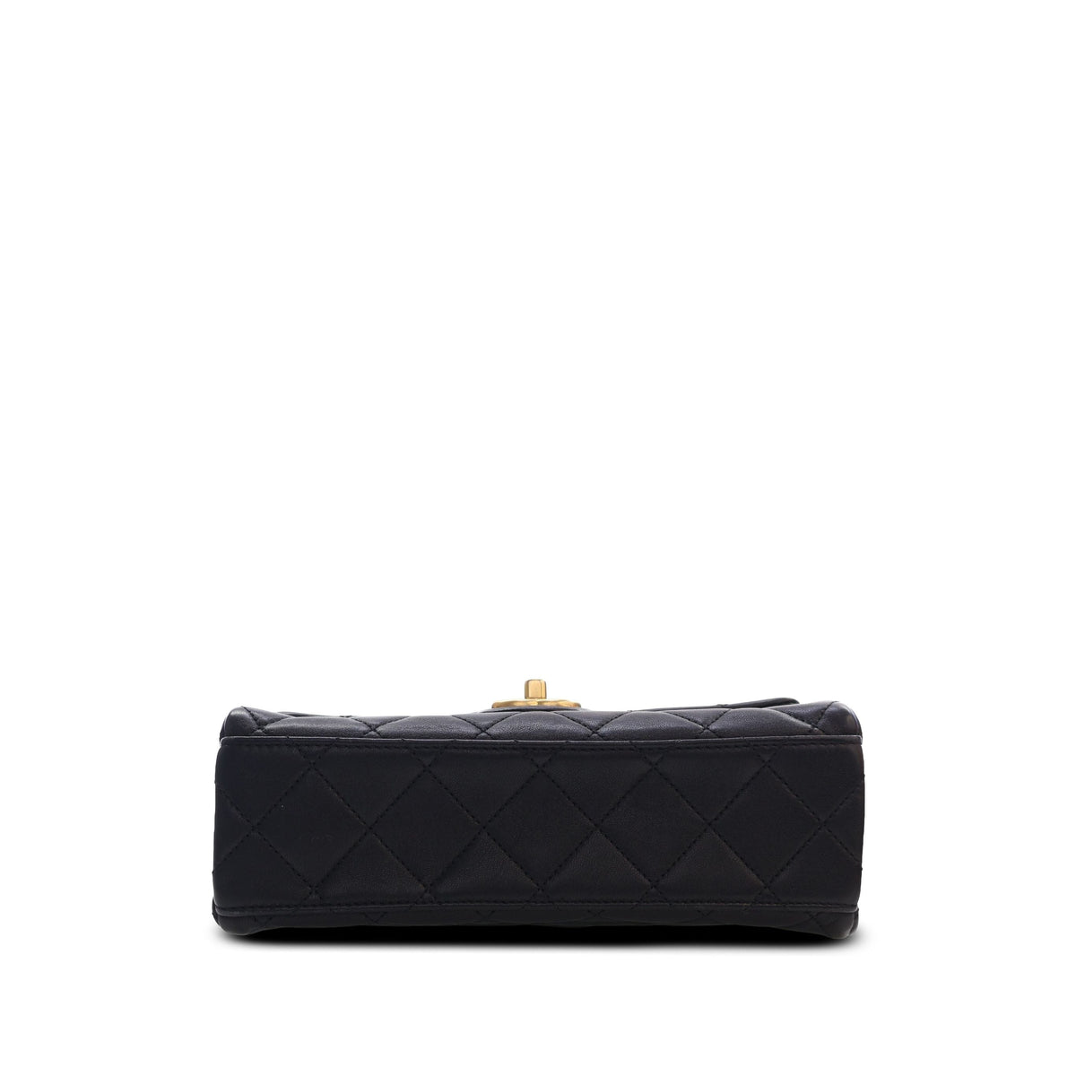 Chanel Quilted Lambskin Logo Letters Chanel Touch Chain Flap — Black