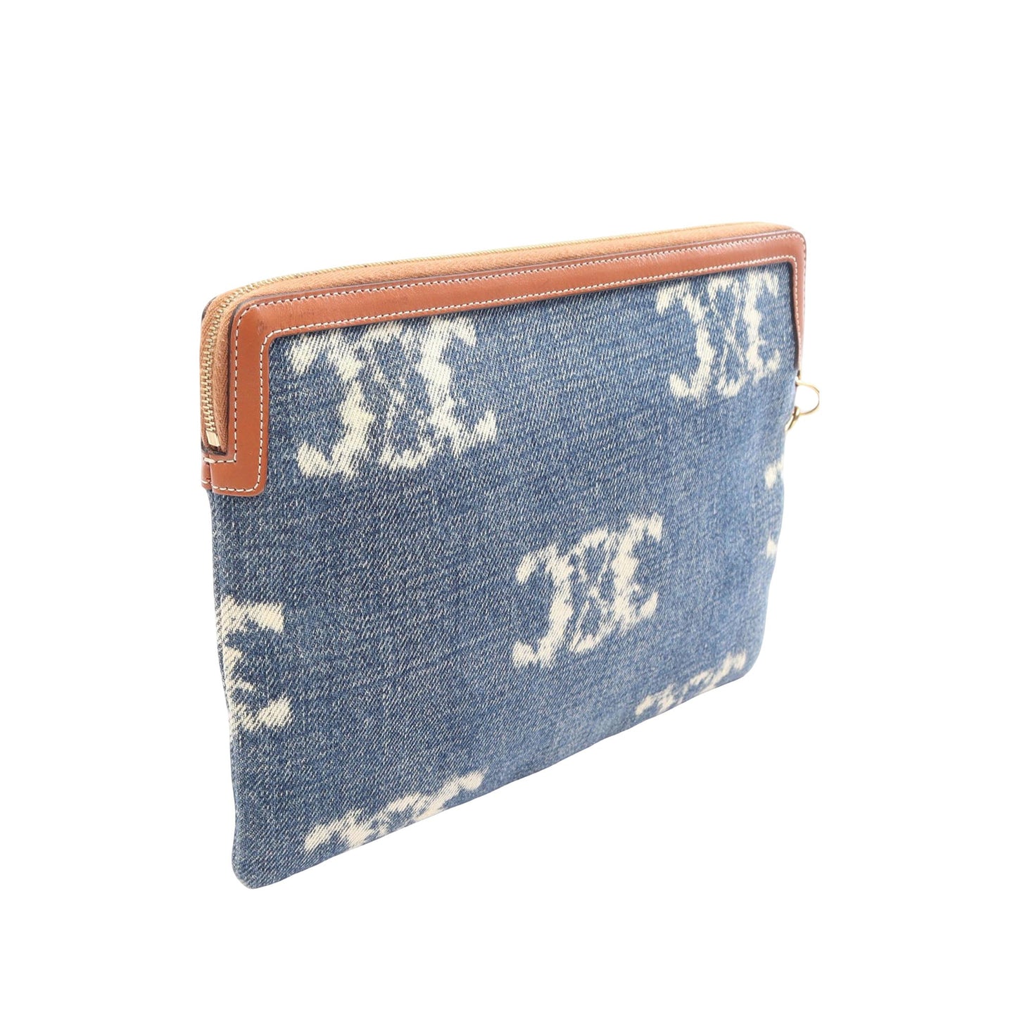 Celine Triomphe Denim Clutch