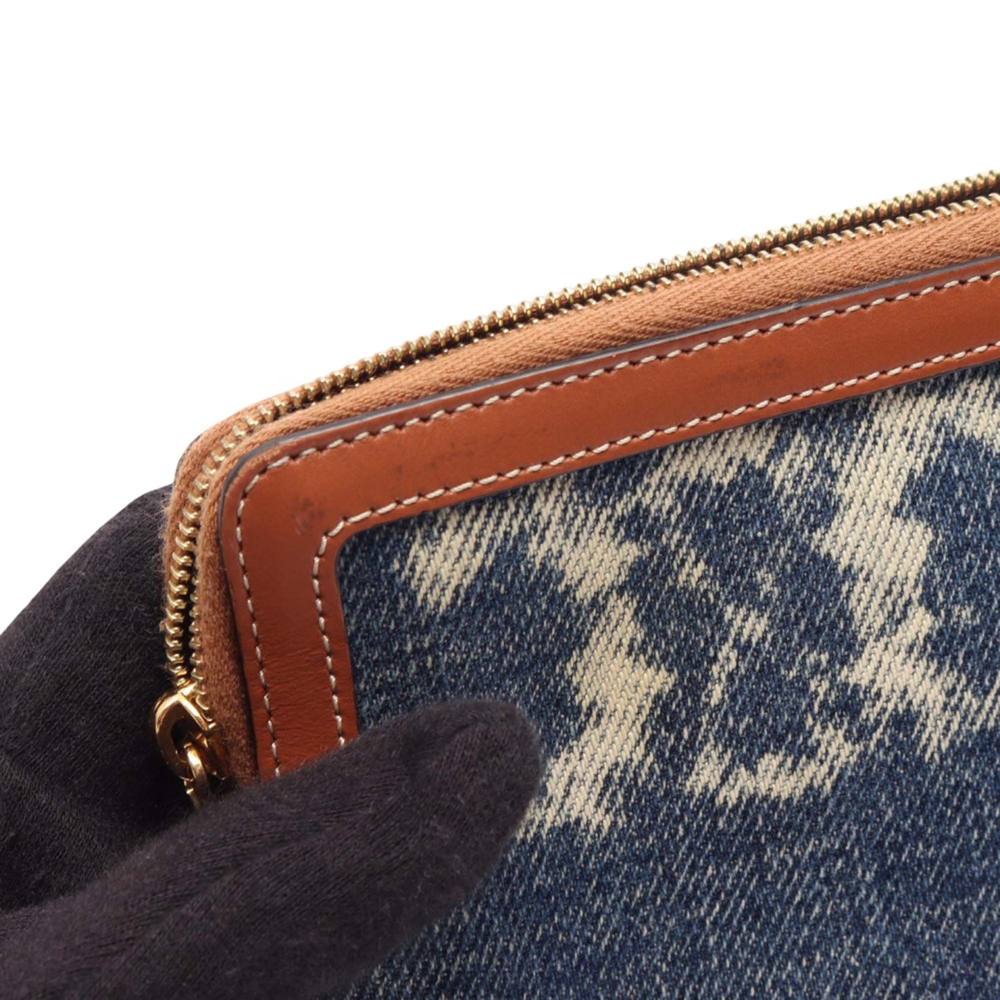 Celine Triomphe Denim Clutch