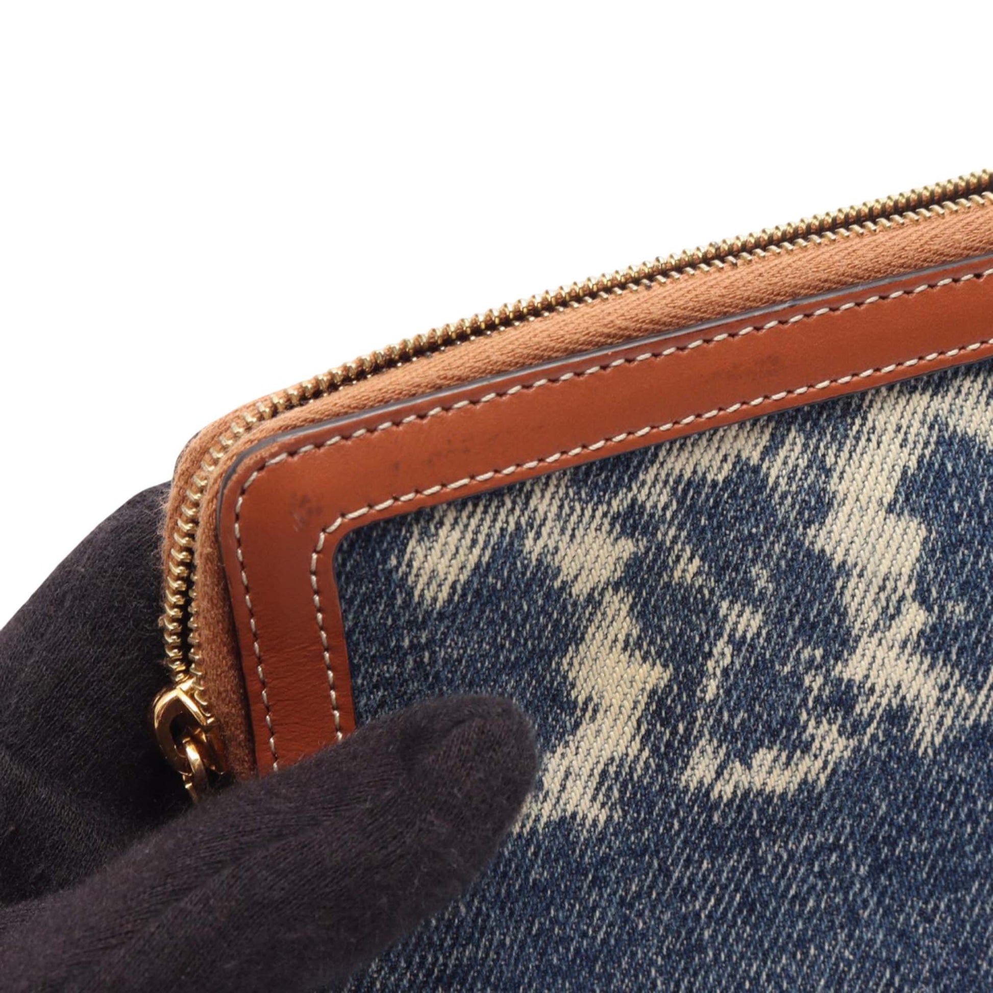 Celine Triomphe Denim Clutch