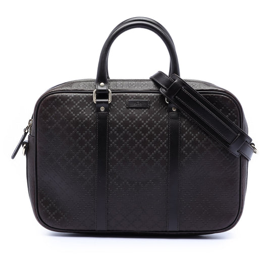 Gucci Medium Leather Diamante Bright Business Bag