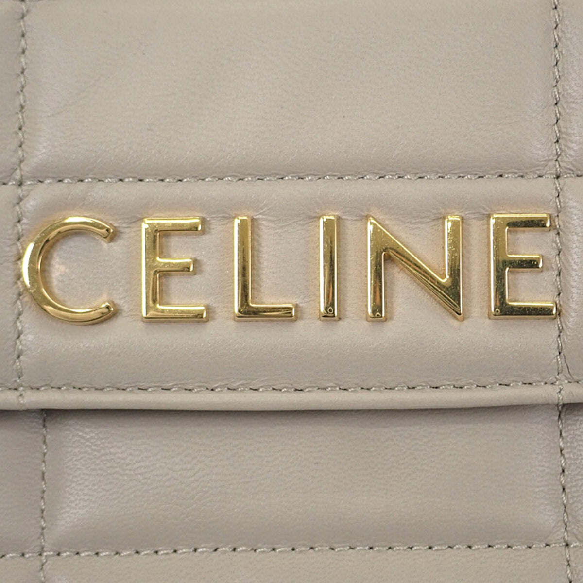 Celine Matelasse Goatskin Monochrome Chain Shoulder Bag