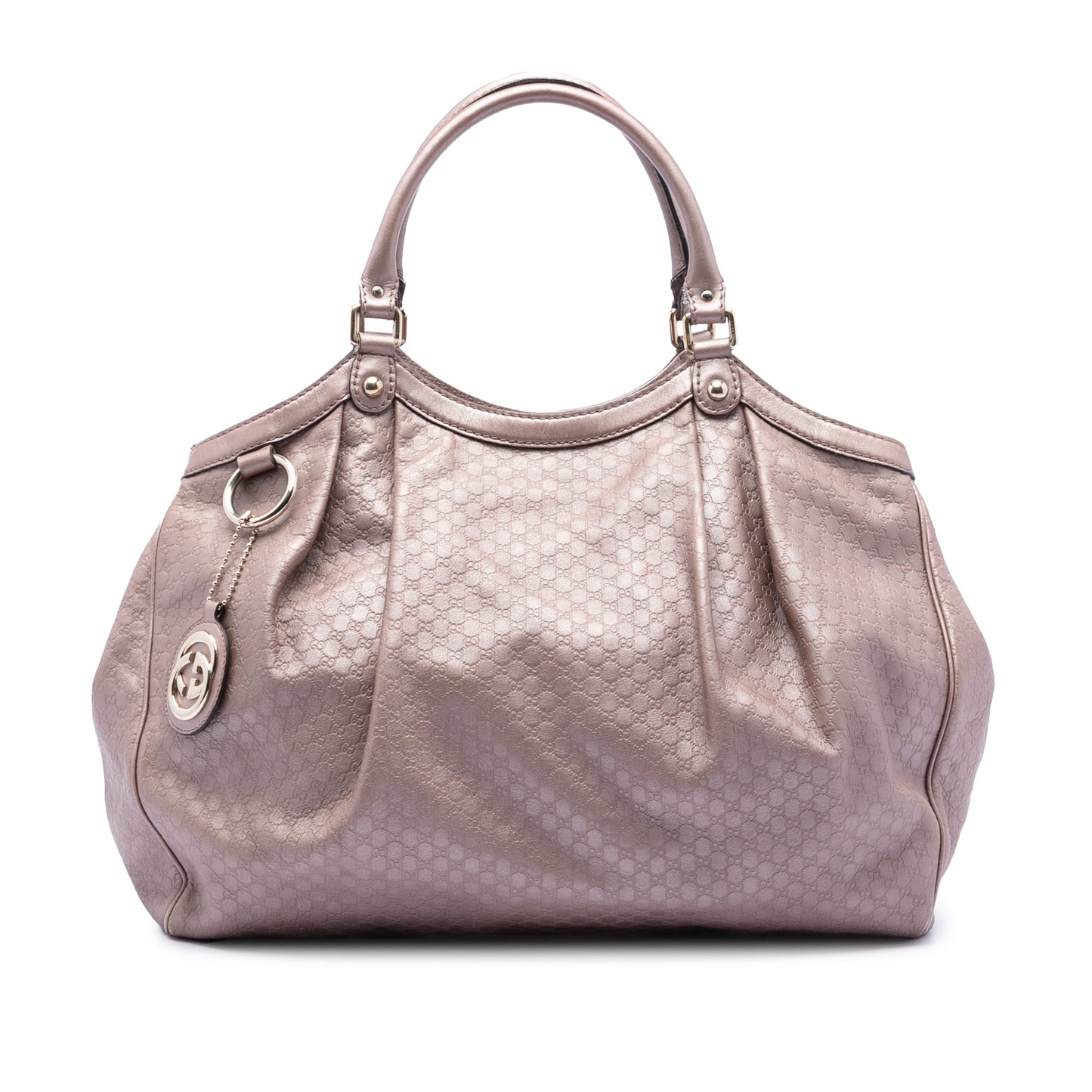 Gucci Large Metallic Microguccissima Sukey Tote