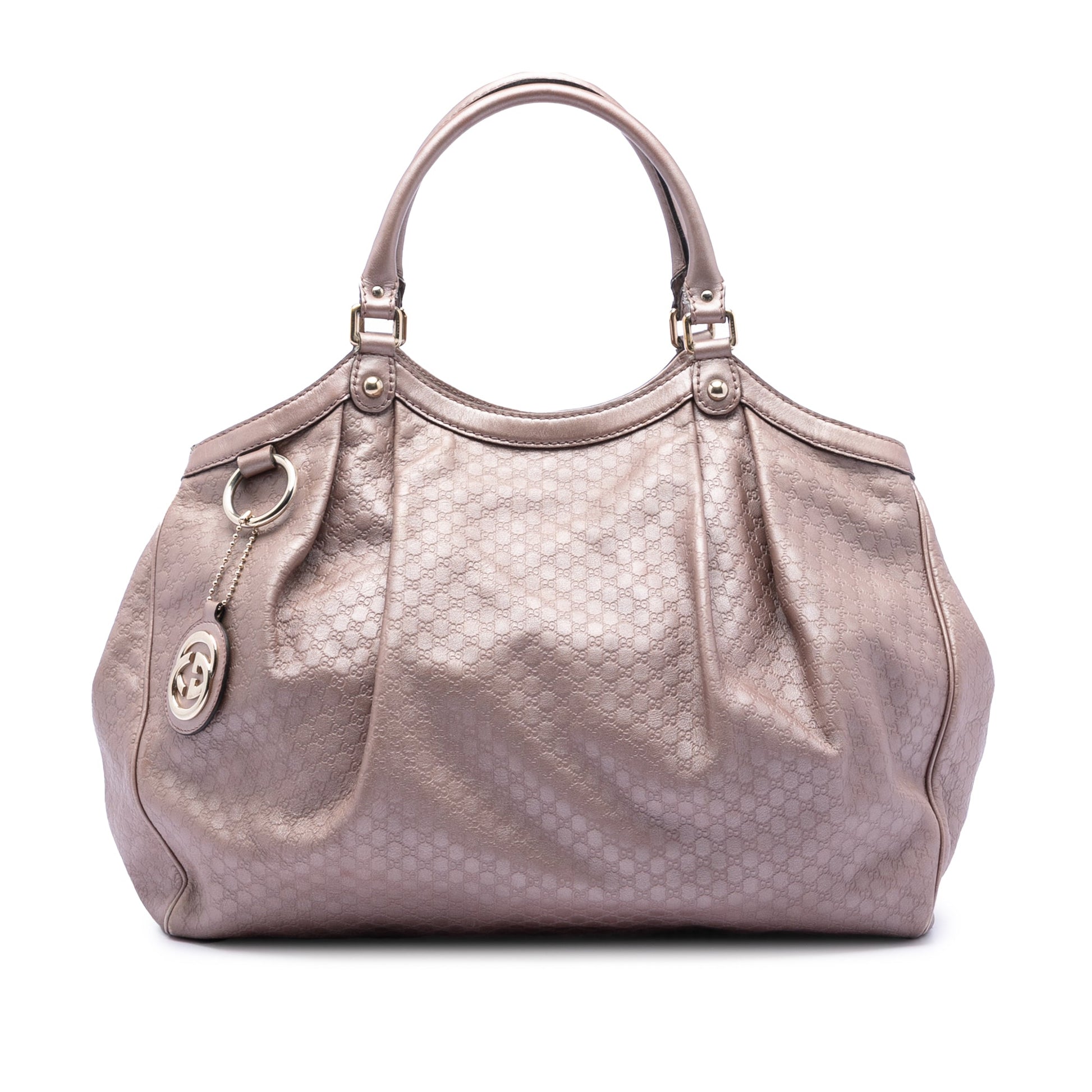 Gucci Large Metallic Microguccissima Sukey Tote