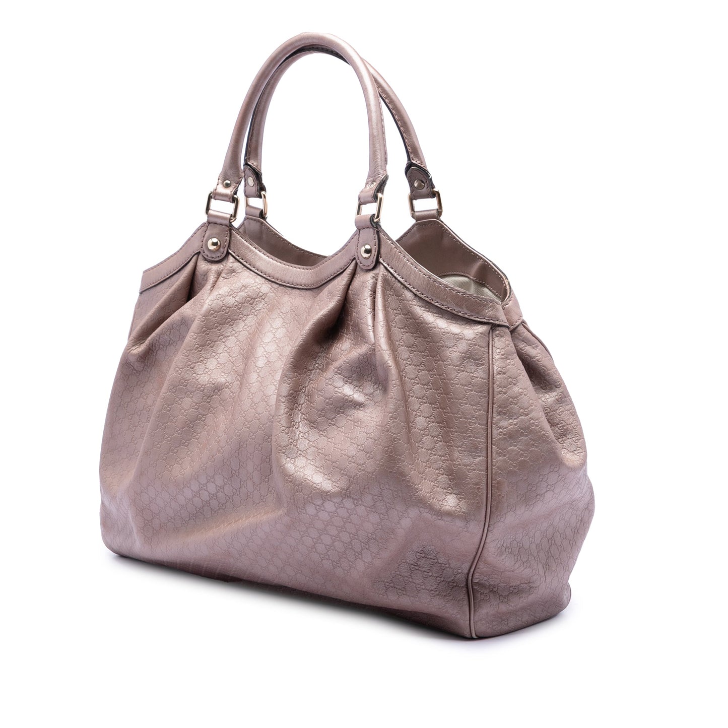 Gucci Large Metallic Microguccissima Sukey Tote