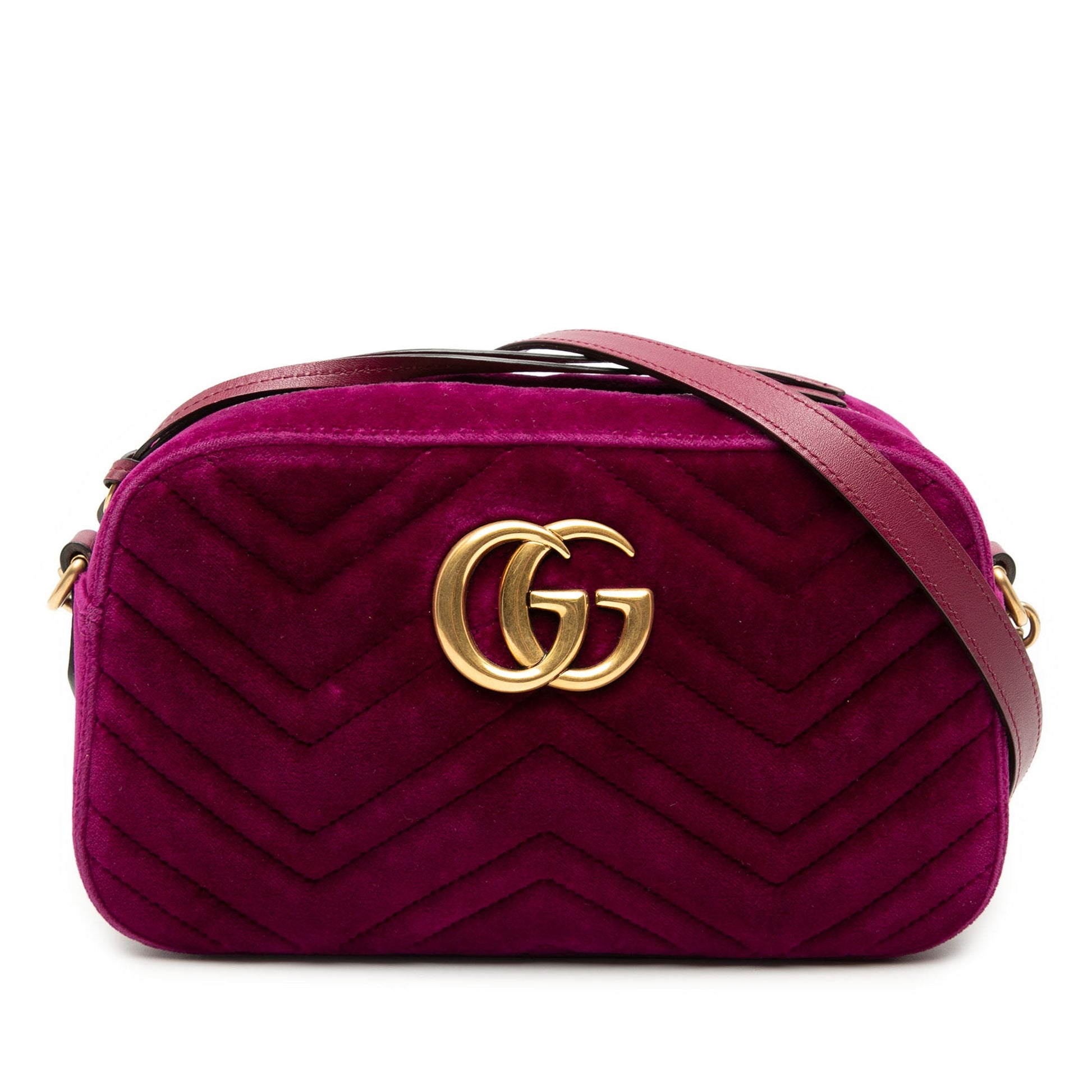 Gucci Small GG Marmont Matelasse Velvet Crossbody