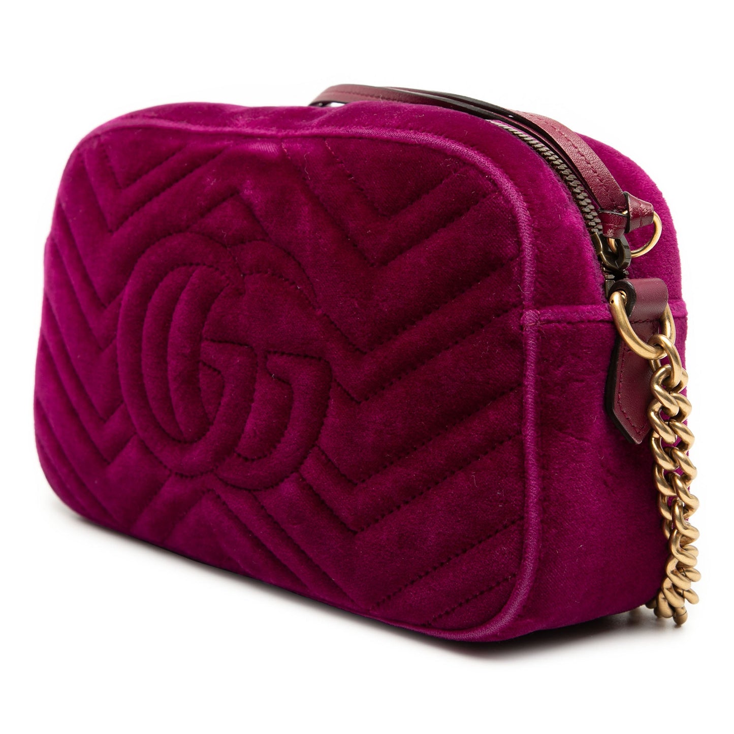Gucci Small GG Marmont Matelasse Velvet Crossbody