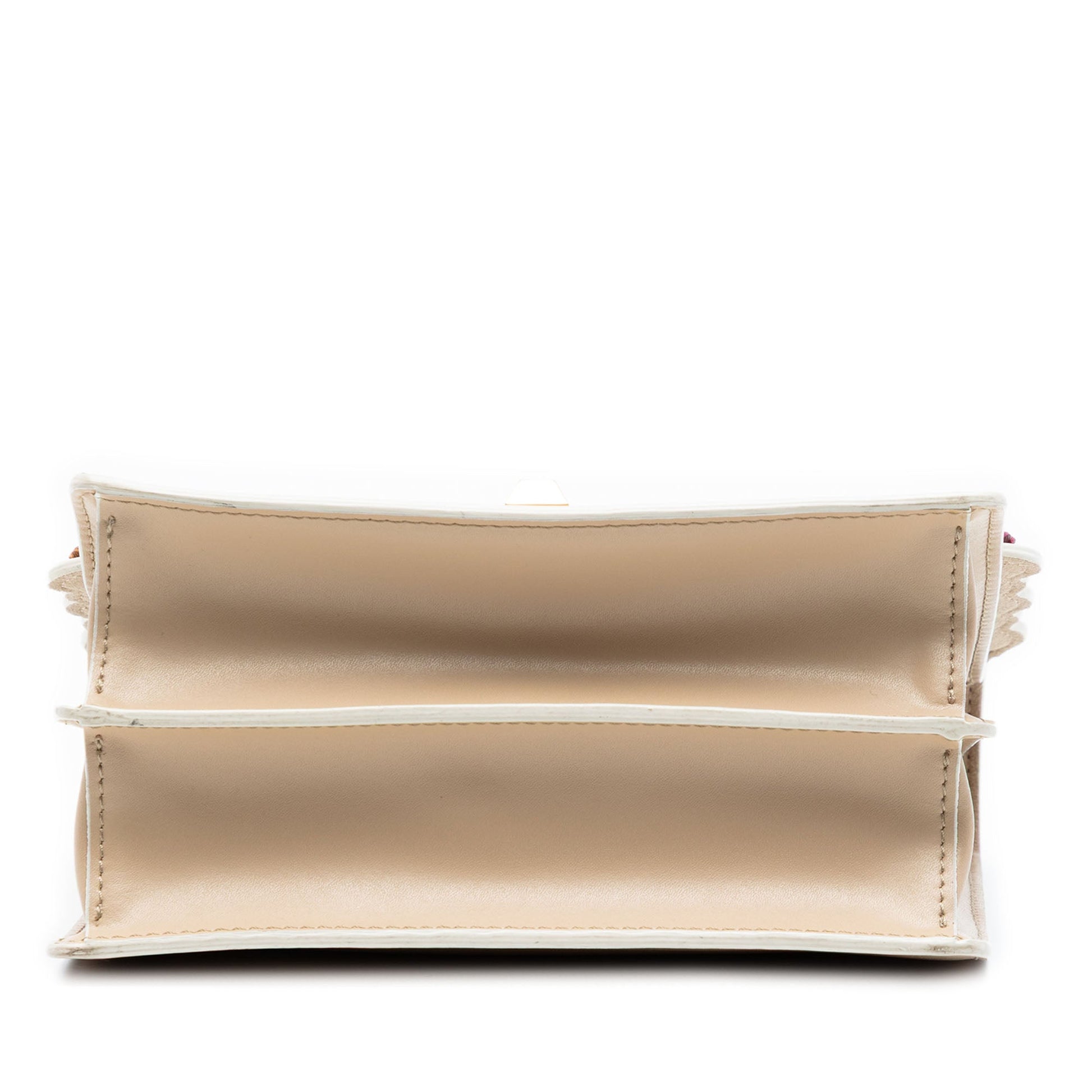 Fendi Mini Scalloped Leather and Studded Floral Kan I Crossbody