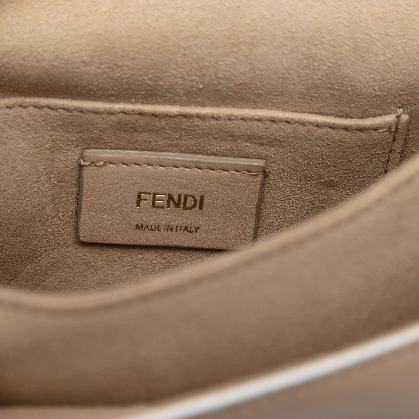 Fendi Mini Scalloped Leather and Studded Floral Kan I Crossbody
