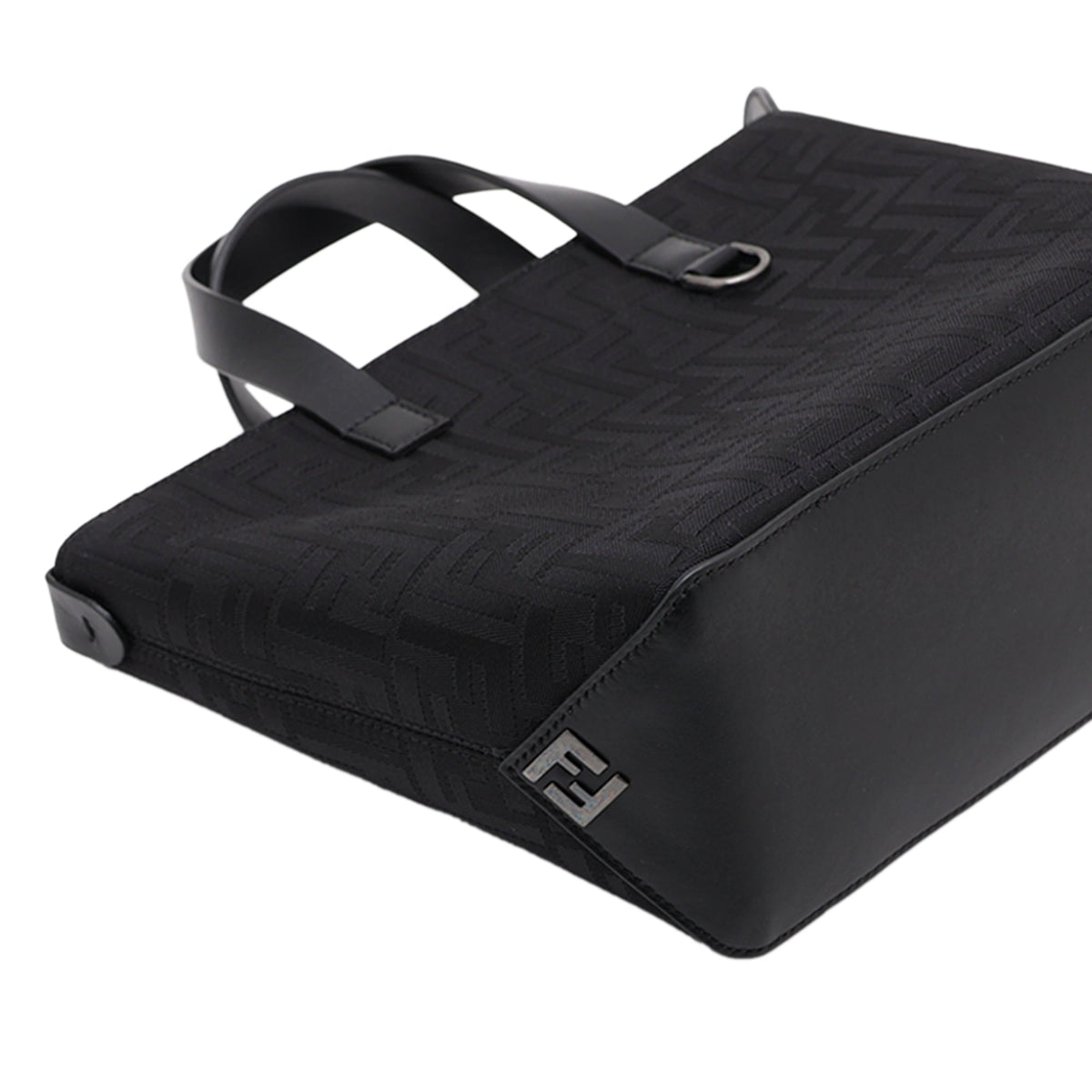 Fendi Zucca Canvas Handbag — Black