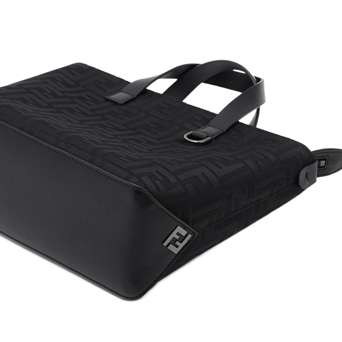 Fendi Zucca Canvas Handbag — Black