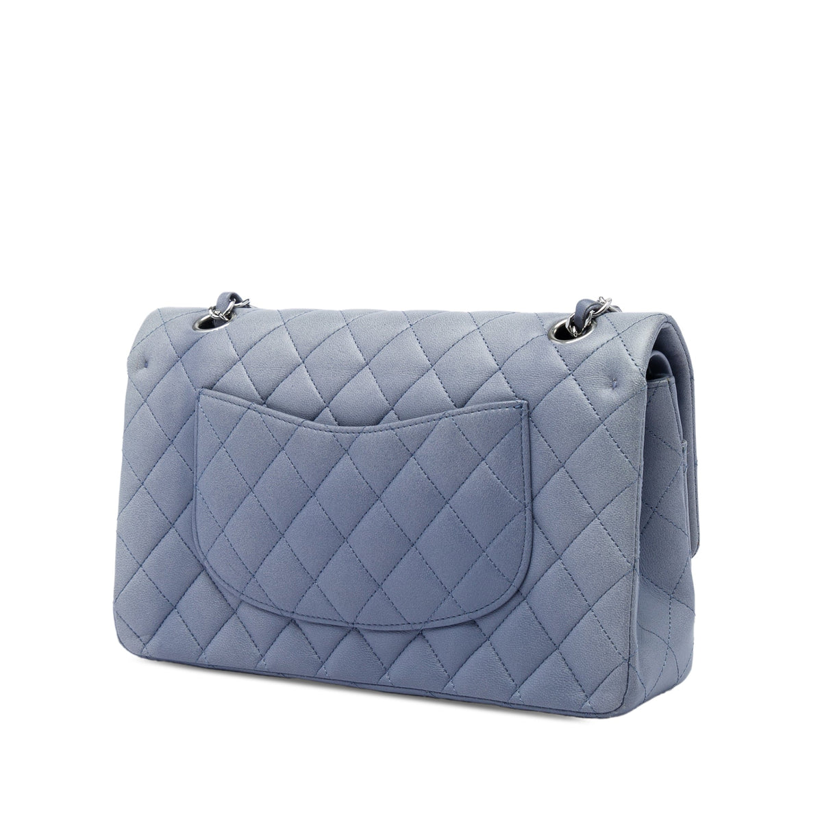 Chanel Medium Classic Lambskin Double Flap — Purple