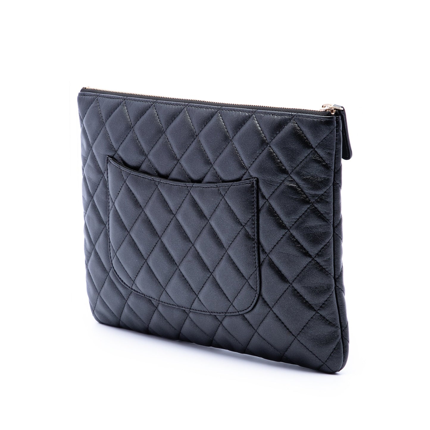 Chanel CC Quilted Lambskin Pouch with Mini Flap Purse