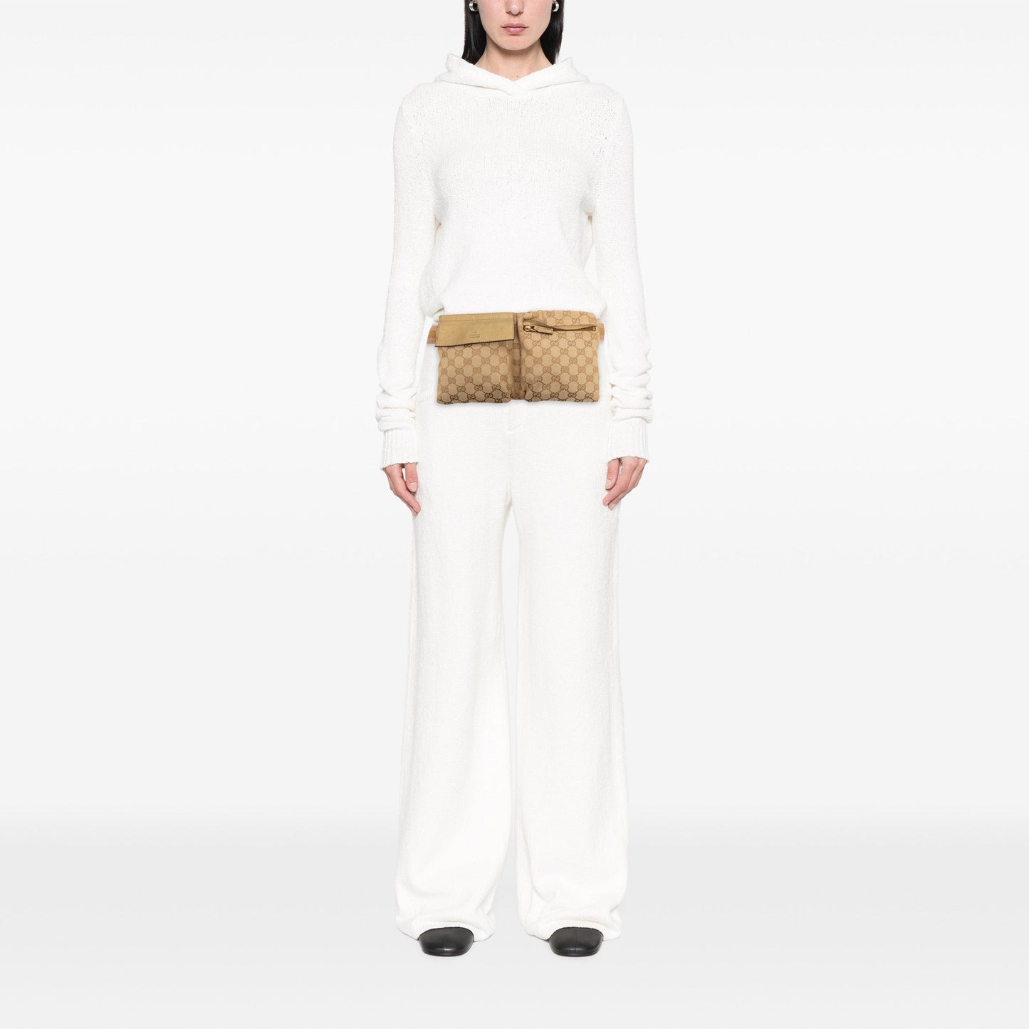 Gucci GG Canvas Web Double Pocket Belt Bag