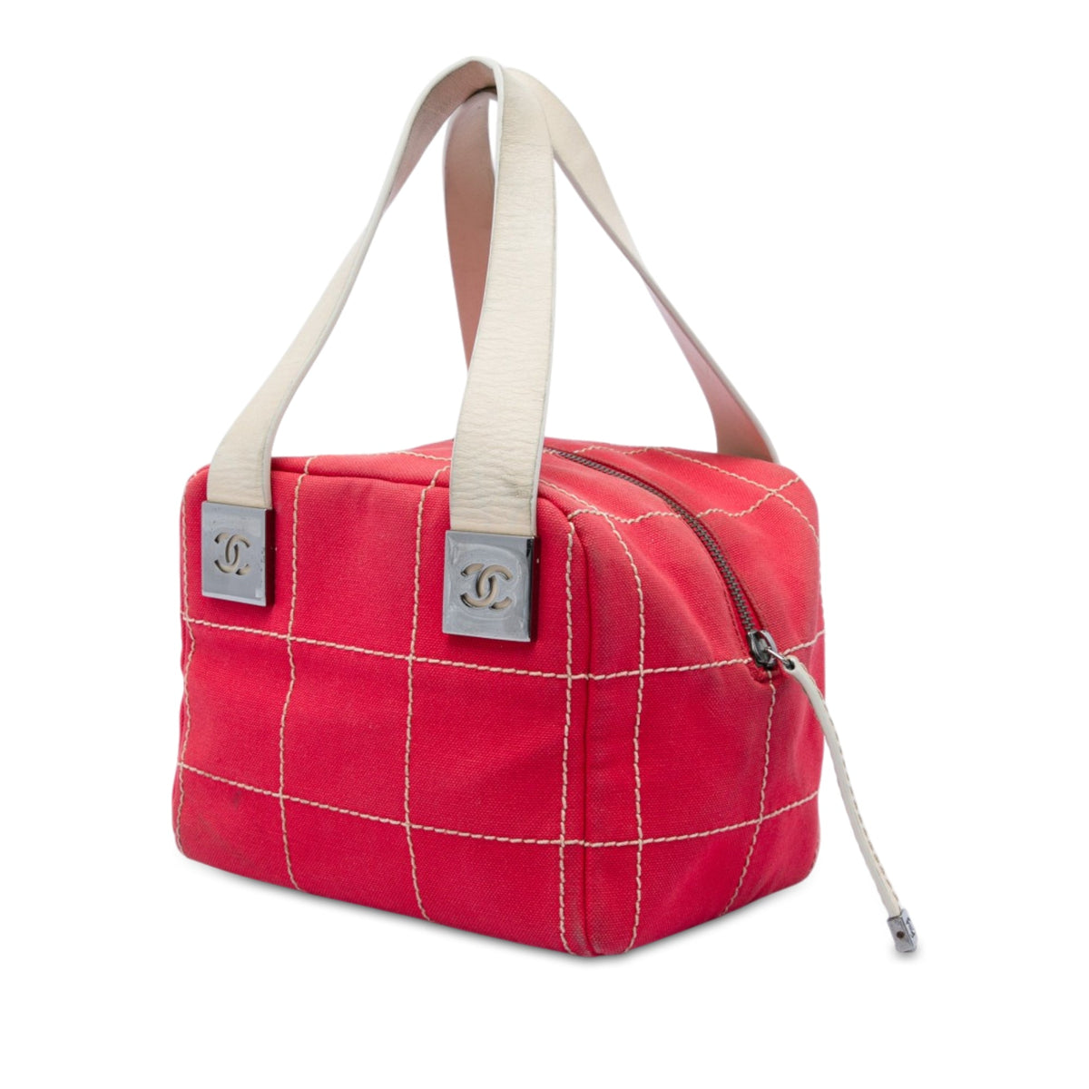 Chanel CC Chocolate Bar Canvas Wild Stitch Handbag
