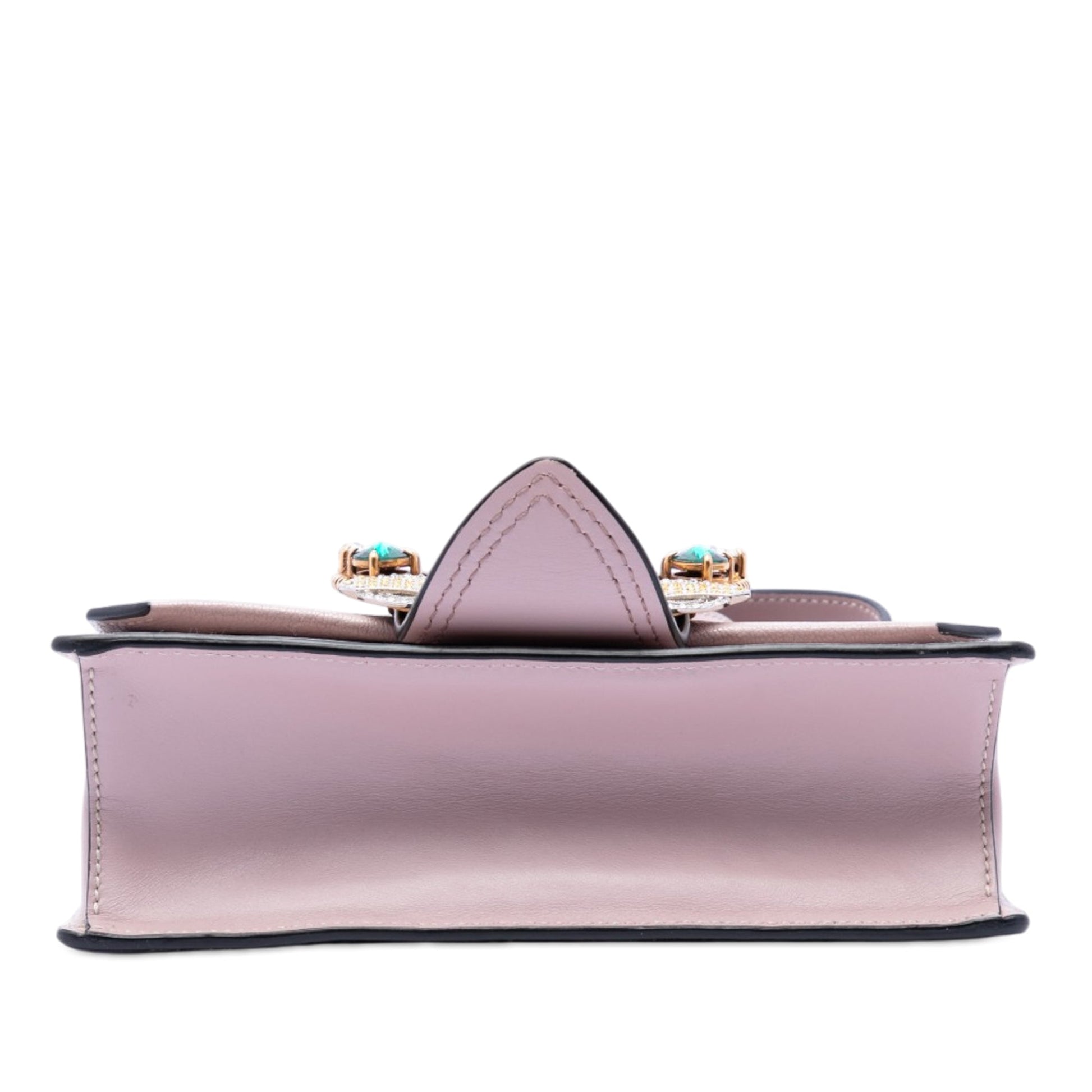 Miu Miu Goatskin Madras Soft Calf Crystal Embellished Crossbody