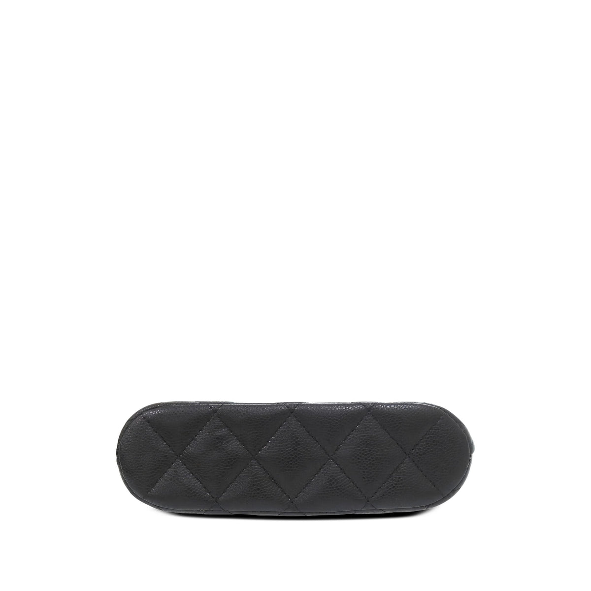 Chanel CC Caviar Dome Zip Clutch on Chain — Black