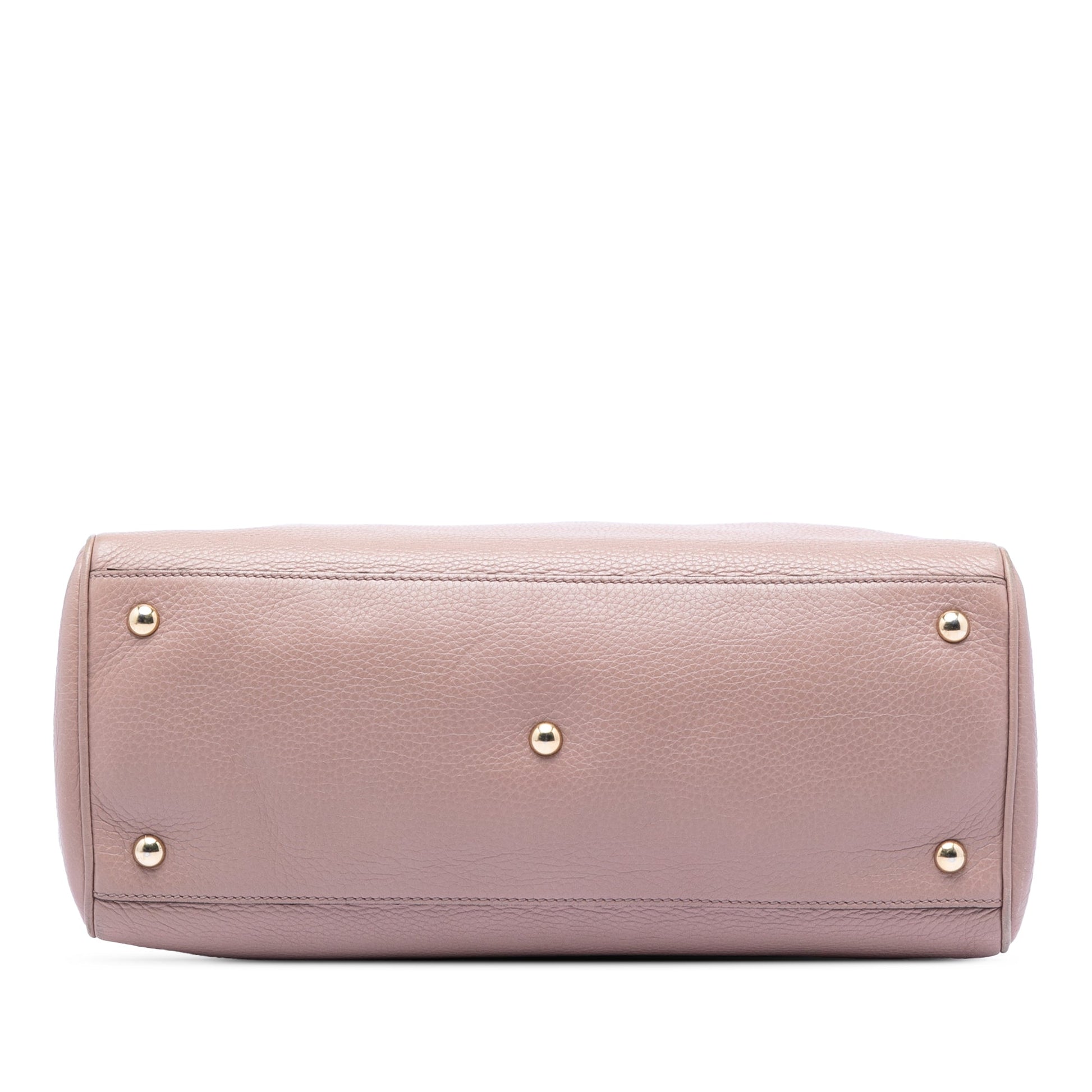 Medium Calfskin Bamboo Shopper Satchel