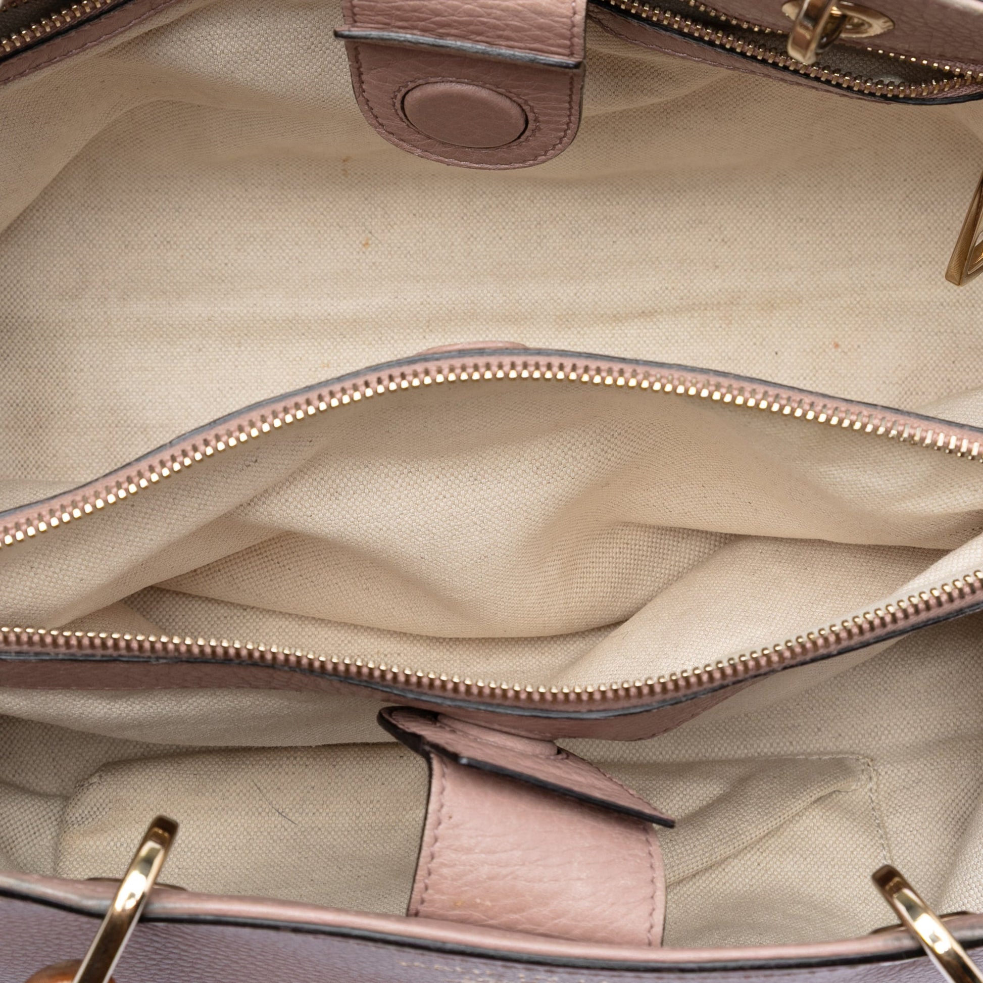 Medium Calfskin Bamboo Shopper Satchel