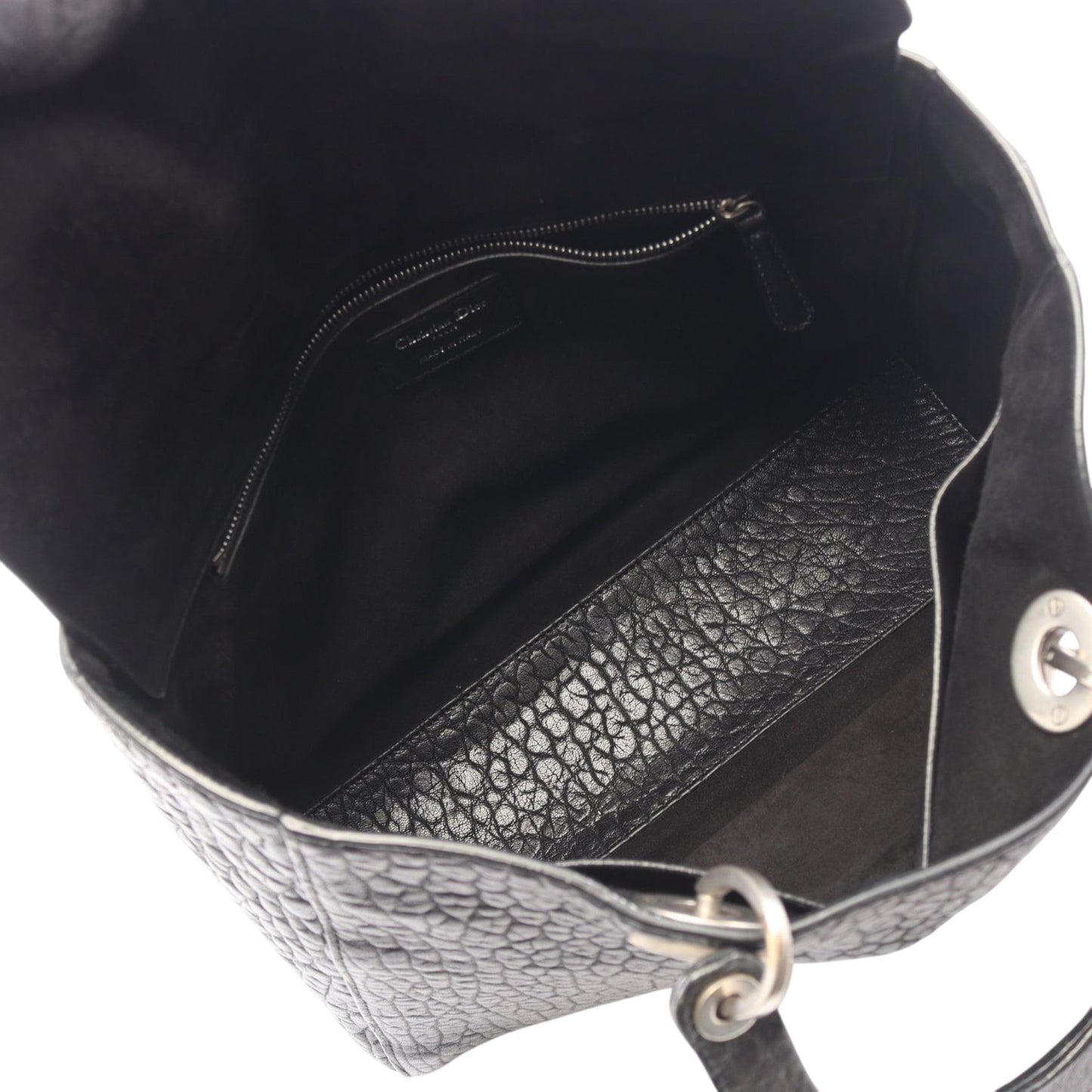 Dior Medium Pebbled Calfskin Diorissimo Satchel