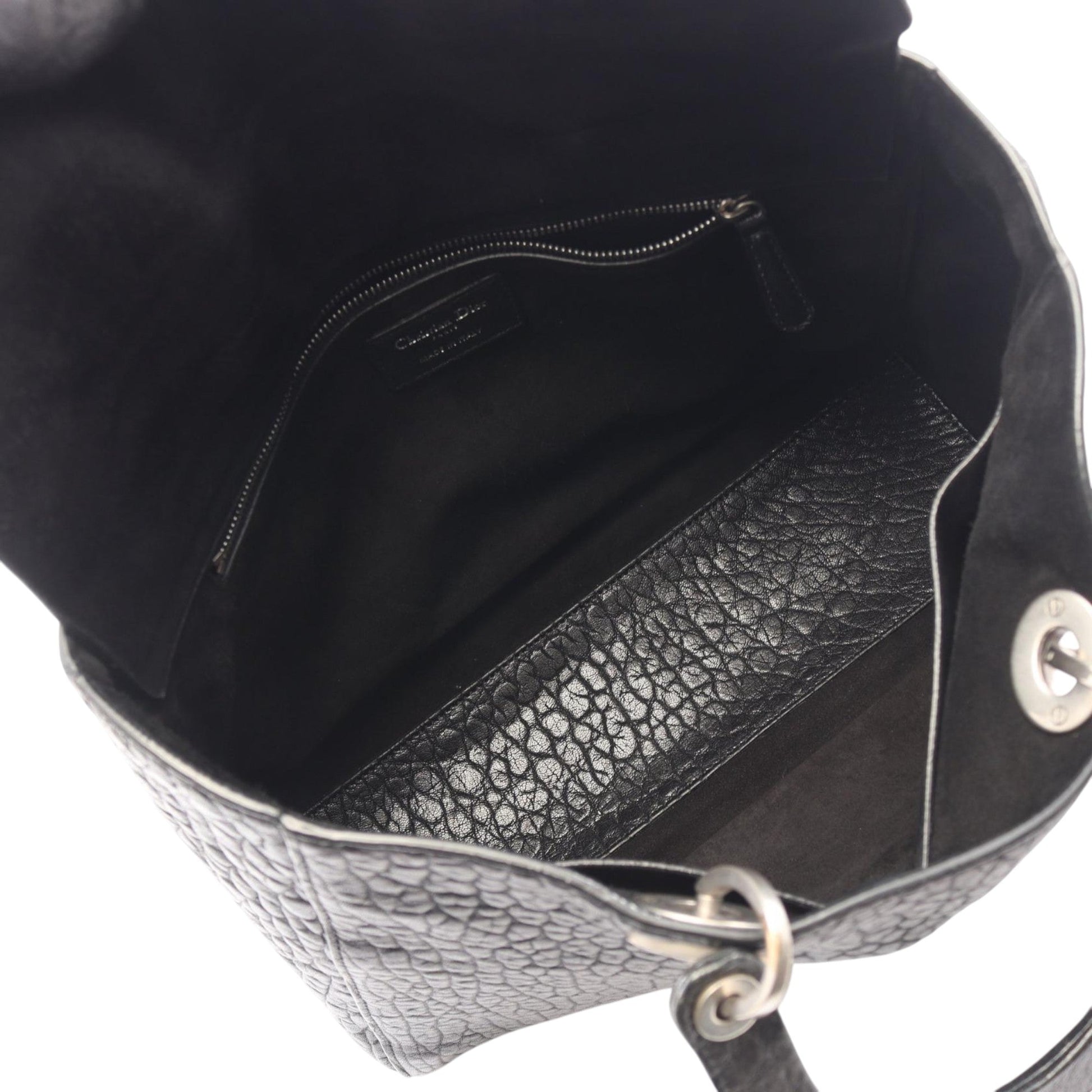 Dior Medium Pebbled Calfskin Diorissimo Satchel