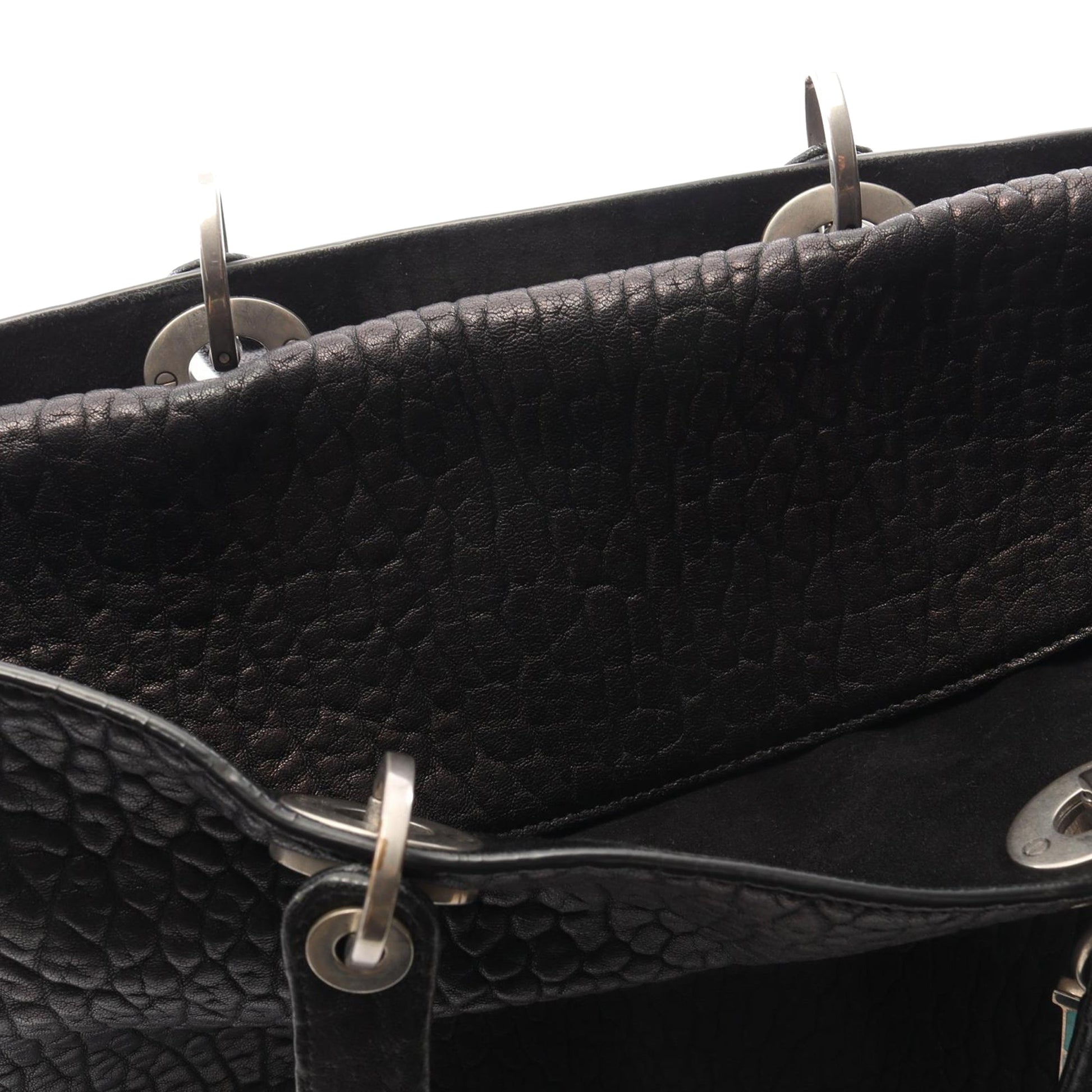 Dior Medium Pebbled Calfskin Diorissimo Satchel