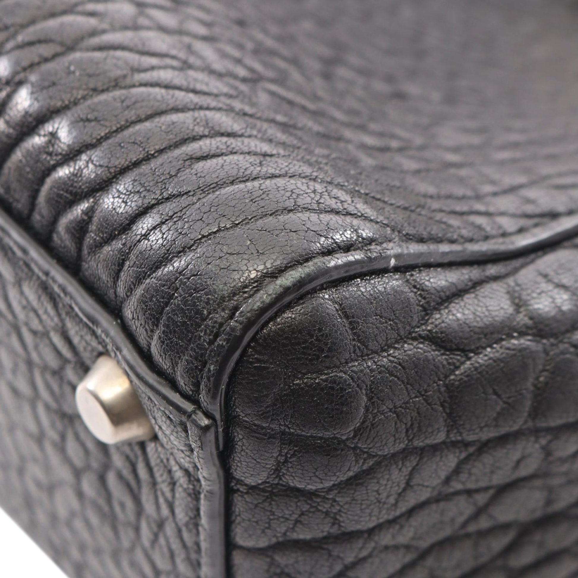Dior Medium Pebbled Calfskin Diorissimo Satchel