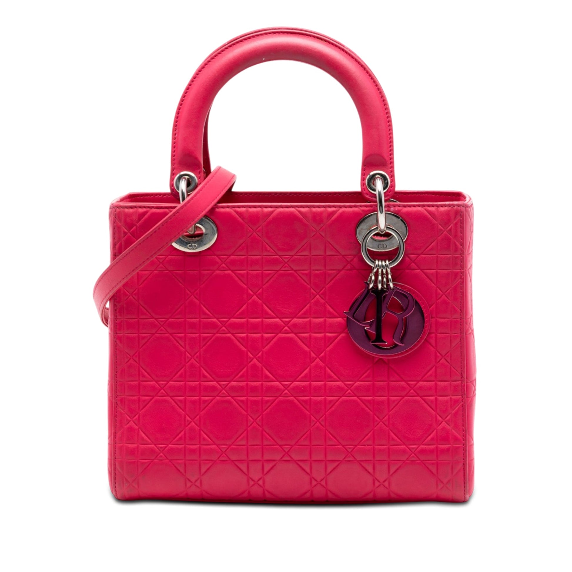 Dior Medium Ultra Matte Calfskin Cannage Embossed Lady Dior