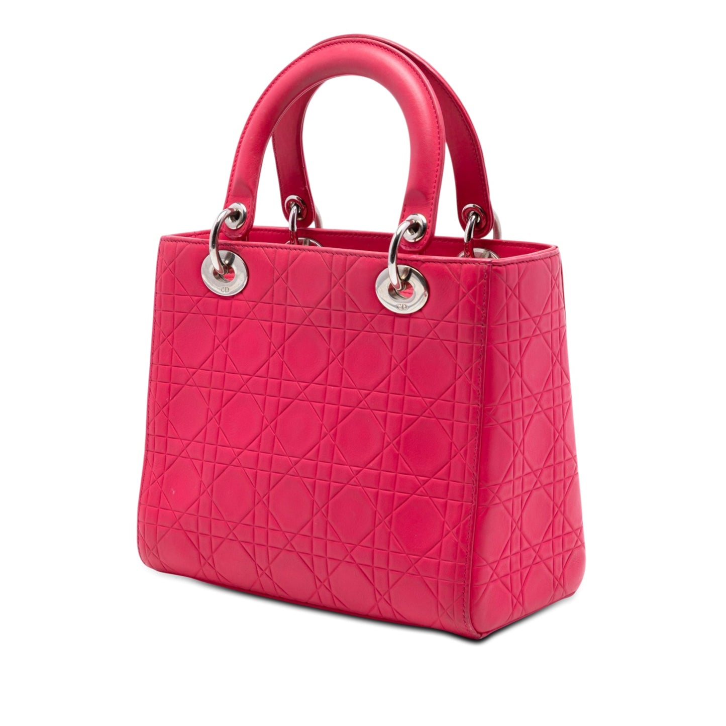 Dior Medium Ultra Matte Calfskin Cannage Embossed Lady Dior
